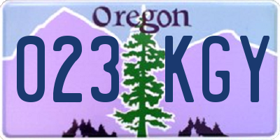 OR license plate 023KGY