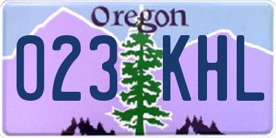 OR license plate 023KHL