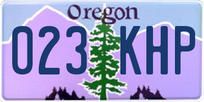 OR license plate 023KHP