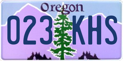 OR license plate 023KHS