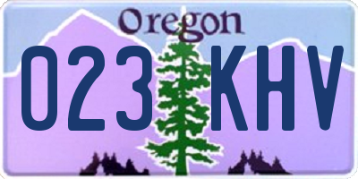 OR license plate 023KHV