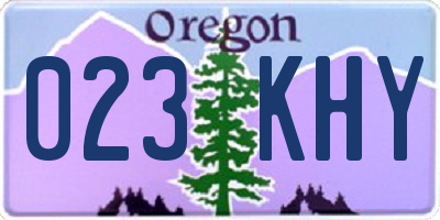 OR license plate 023KHY