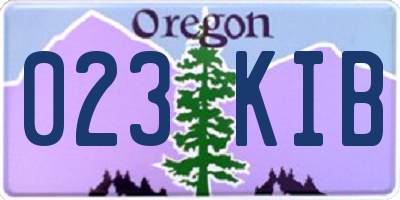 OR license plate 023KIB