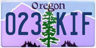 OR license plate 023KIF