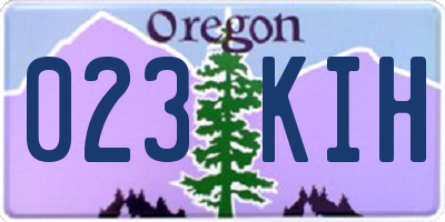 OR license plate 023KIH