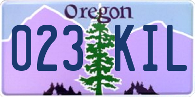 OR license plate 023KIL