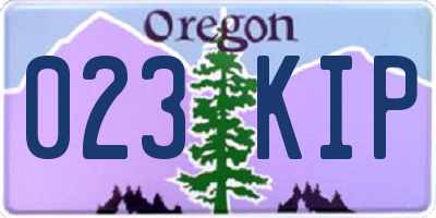 OR license plate 023KIP