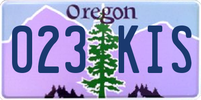 OR license plate 023KIS