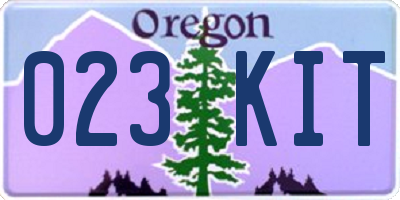 OR license plate 023KIT
