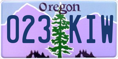 OR license plate 023KIW