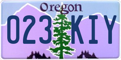 OR license plate 023KIY