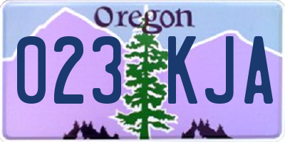 OR license plate 023KJA