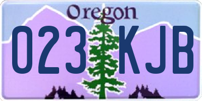 OR license plate 023KJB