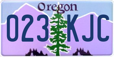 OR license plate 023KJC