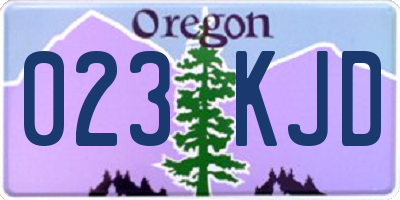 OR license plate 023KJD