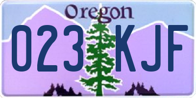 OR license plate 023KJF