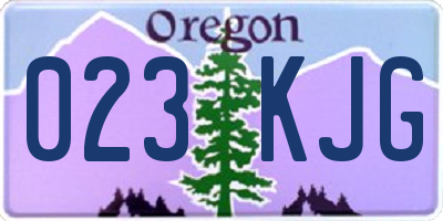 OR license plate 023KJG