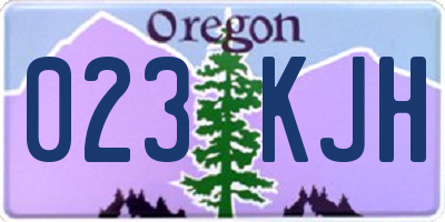 OR license plate 023KJH