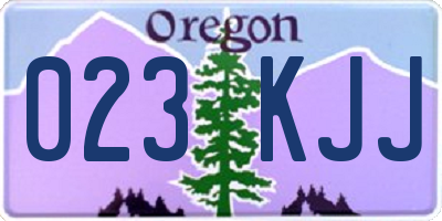OR license plate 023KJJ