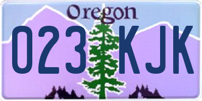 OR license plate 023KJK
