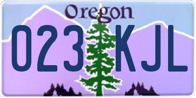 OR license plate 023KJL