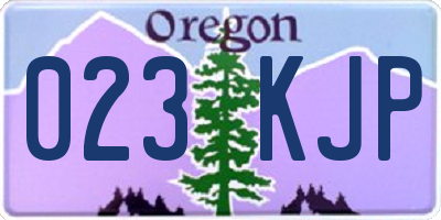OR license plate 023KJP