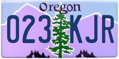 OR license plate 023KJR
