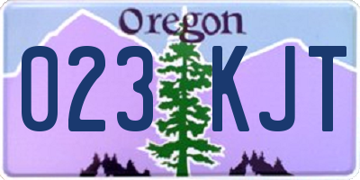 OR license plate 023KJT