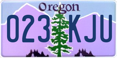 OR license plate 023KJU