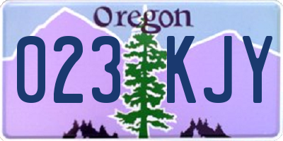 OR license plate 023KJY