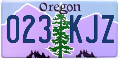 OR license plate 023KJZ