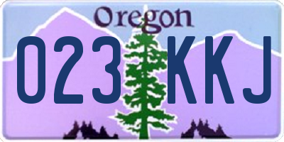 OR license plate 023KKJ