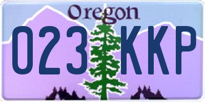 OR license plate 023KKP