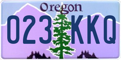 OR license plate 023KKQ