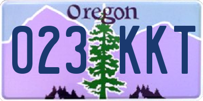 OR license plate 023KKT