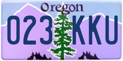 OR license plate 023KKU