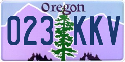 OR license plate 023KKV
