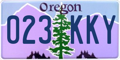 OR license plate 023KKY