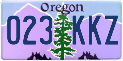 OR license plate 023KKZ