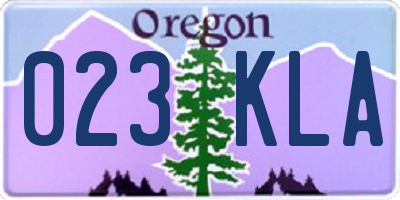 OR license plate 023KLA