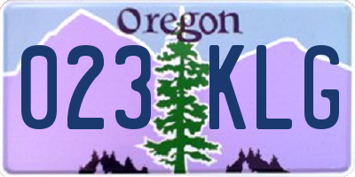 OR license plate 023KLG
