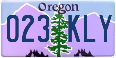 OR license plate 023KLY