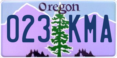 OR license plate 023KMA