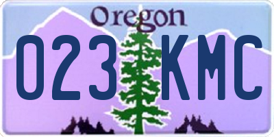 OR license plate 023KMC