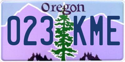 OR license plate 023KME