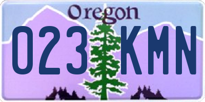 OR license plate 023KMN