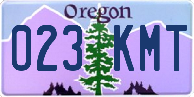 OR license plate 023KMT