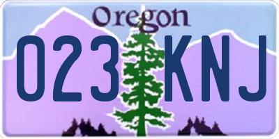 OR license plate 023KNJ