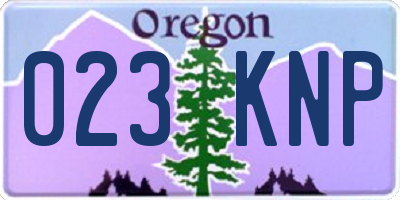 OR license plate 023KNP