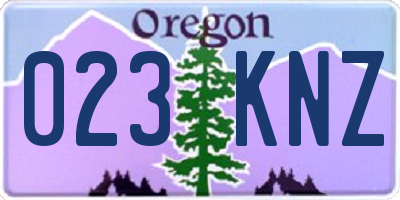 OR license plate 023KNZ